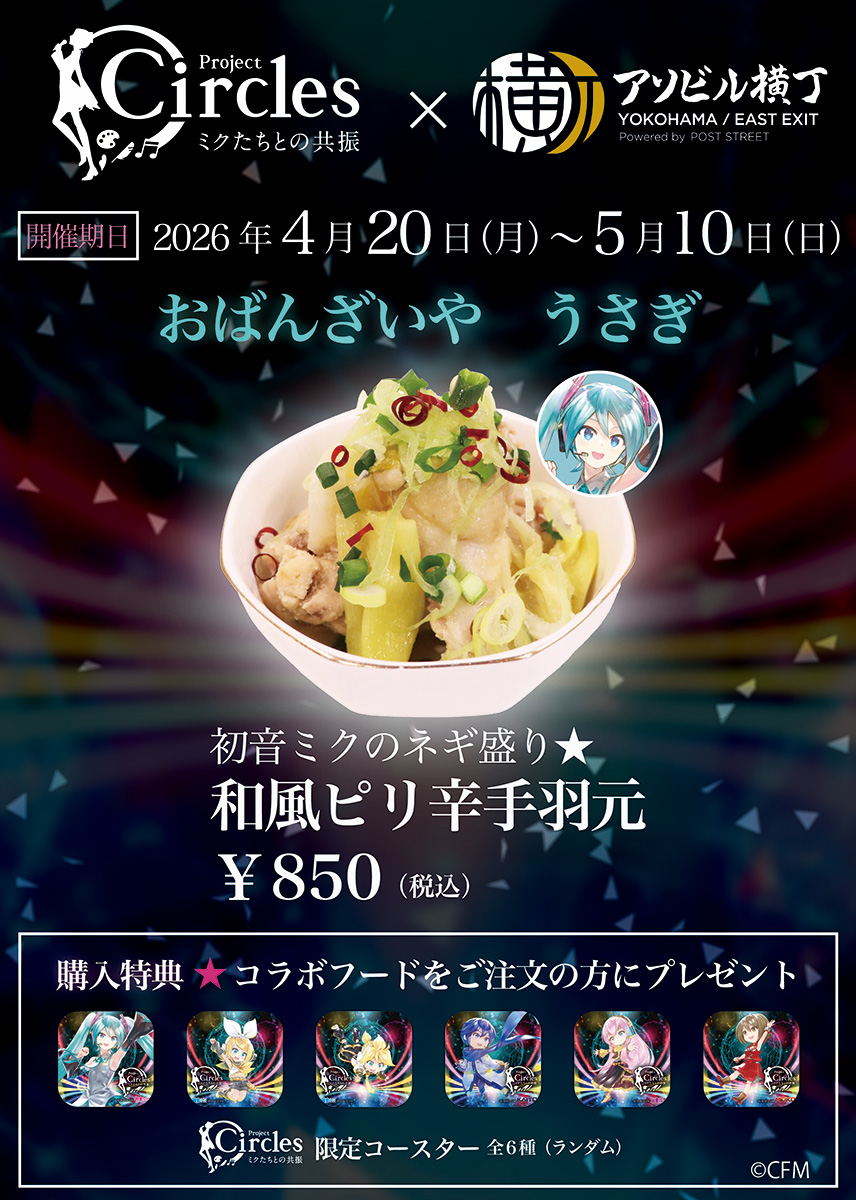 おばんざいや うさぎ：初音ミクのネギ盛り★和風ピリ辛手羽元 ￥850